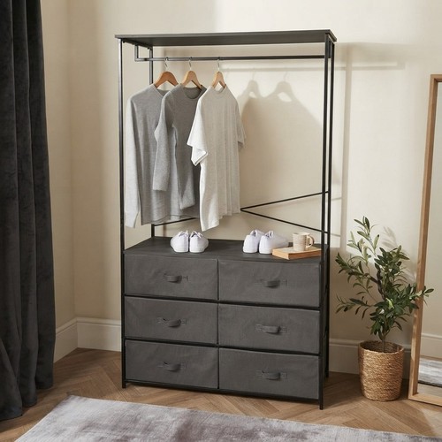 Brooklyn kommode grau stoff - brooklyn,