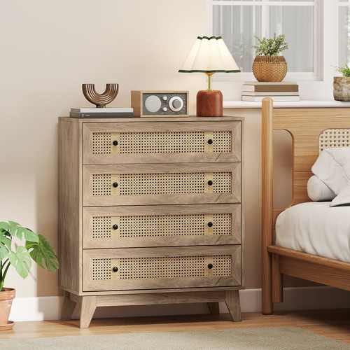 Rattan kommode schubladen - kommode, 4