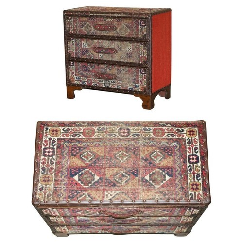 Vintage kelim braune leder - &,