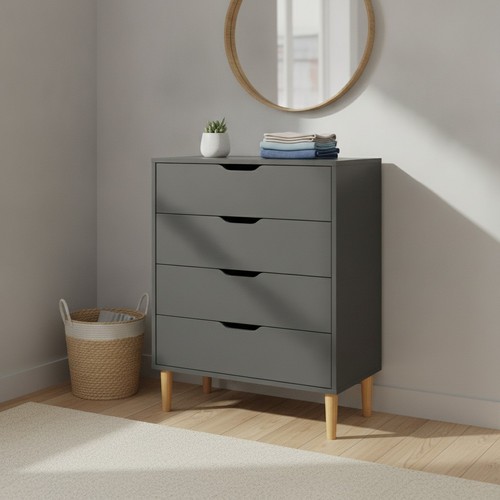 Holzkommode mit schubladen - mit, 4